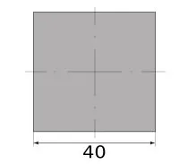 фото Квадрат х/т 40 h11 (Калиброванный) AISI 304 (08Х18Н10)
