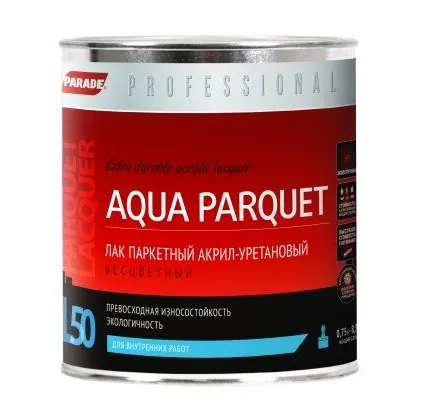 Фото №0 Лак паркетный акрил-уретановый Парад L 50 матовый 0,75 л