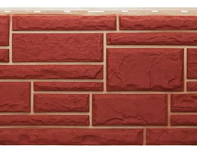 фото Фасадная панель «T-Siding», дикий камень бордо