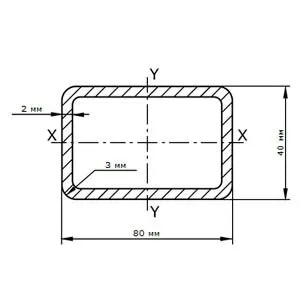 фото Труба профильная 80х40х2.0