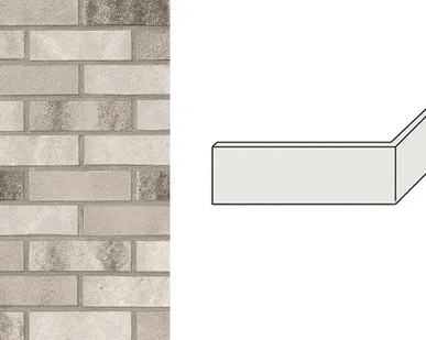 фото Клинкерная плитка угловая Roben Calais carbon, 240*71*115*14 мм