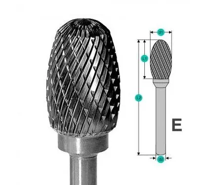 Фото №0 Шарошка (Борфреза) по металлу Е10