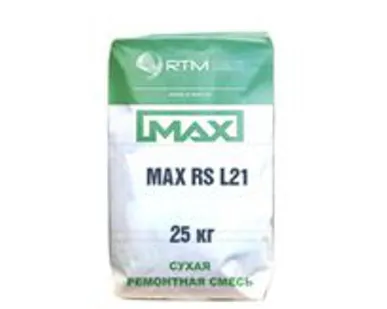 фото Смесь ремонтная MAX-RS-L21 безусадочная быстротвердеющая литьевая