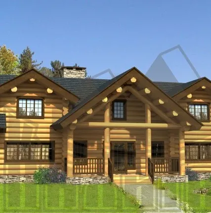 Фото №0 ПРОЕКТ "МЕЛЬПОМЕНА" ДОМ ИЗ ОЦИЛИНДРОВАННОГО БРЕВНА 14Х24.5