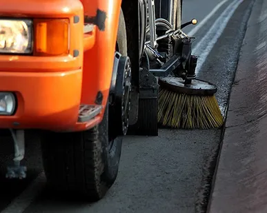 фото Механизированная уборка улиц
