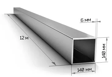 Фото №0 Труба кв 140*140/6 1/12м