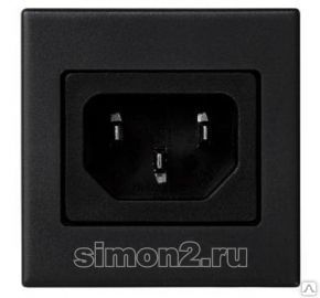 фото Плата
 для подкл, 1 вых, IEC 320 "папа" К45 черн, SIMON  Connect