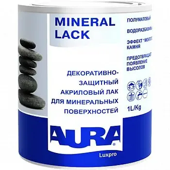 Фото №0 Лак для камня и кирпича полумат. 1л AURA MINERAL