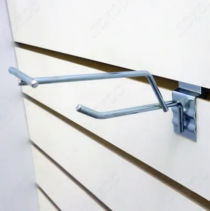 Фото №0 Крючок на экономпанель одинарный с ценникодержателем 100мм, d=6мм, цинк