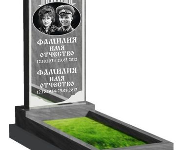 фото Мраморное надгробие на двоих из мрамора