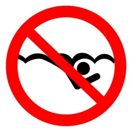 Фото №0 Наклейка "Купание запрещено"