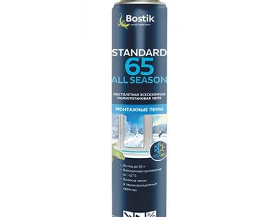 фото Пена монтажная профессиональная всесезонная Bostik Standard 65 All Season 750 мл