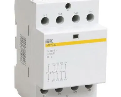 фото Контактор модульный КМ40-40 4п 40А 230В AC 4НО ИЭК