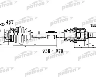 фото PDS0500 Полуось