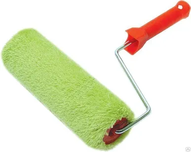 фото Валик Зеленый Полиакрил ФАСАДНЫЙ малярный в сборе,ворс 18мм,58*180мм