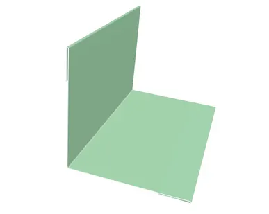 фото Угол внутренний 50х50 0,45 PE с пленкой 6019 бело-зеленый