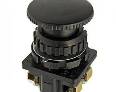 фото Кнопка КЕ-021 исполнение 2 черная гриб 1НО+1НЗ 660/440В IP40