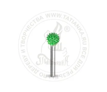 фото 3S14-50 - Сфера (шар), Ø хвостовика 3мм, Ø фрезы 6,35мм, L фрезы 6,35мм (coarse) SUB-3S14-50
