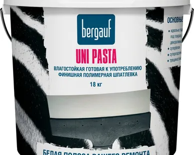 фото Шпаклевка полимерная финишная готовая UNI Pasta Bergauf, 18кг