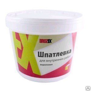 фото Шпатлёвка фасадная акриловая BROZEX 1,5 кг. 12/432