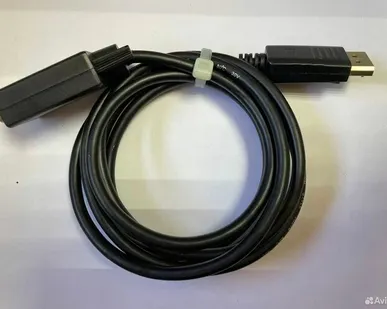 фото Кабель DisplayPort - VGA черный