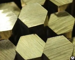фото Шестигранник латунный 46 мм ЛС59-1П