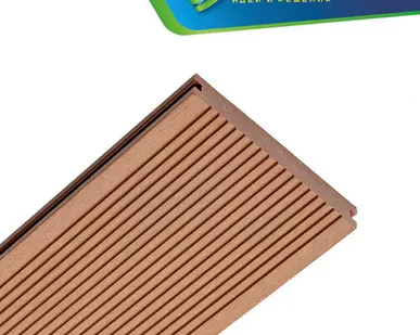 фото Террасная доска, вельвет, цвет Орех