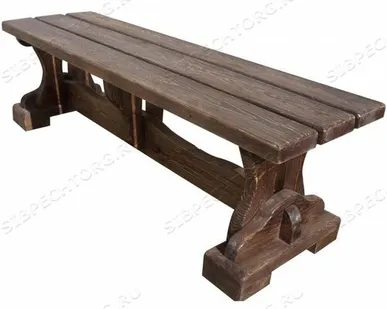 фото Лавка резная «Массив сосны»
