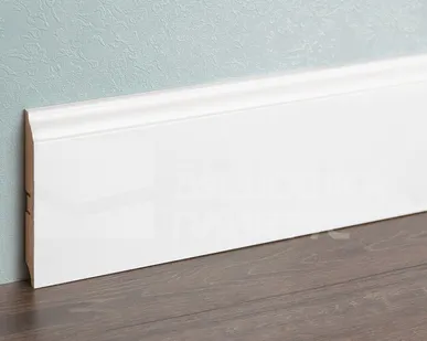 фото Смартпрофайл Пэинт Плинтус МДФ Smartprofile Пэинт 120B Белый под покраску