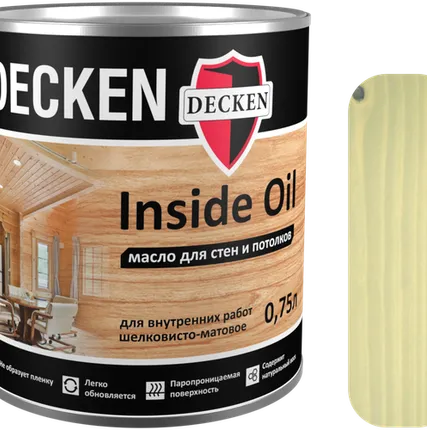 Фото №0 Масло для стен и потолков Decken Insidе Oil берёза 0,75 л