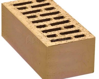 фото Кирпич лицевой керамический «Слоновая кость» «Круглянский сланец» пустотелый утолщенный