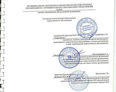 фото Энергетический паспорт