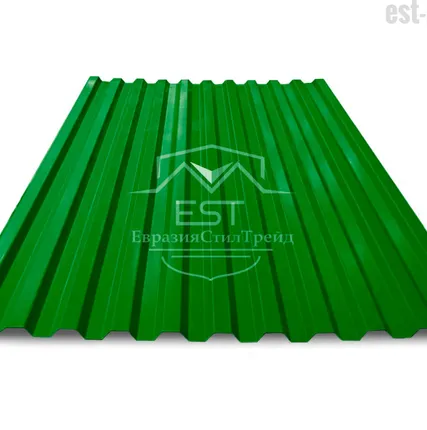 Фото №0 Профнастил С-21х1000 Pe 0.5 | RAL 6002 Зелёный лист