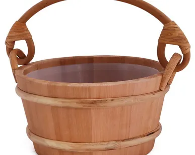 фото Ведро деревянное Sawo 300-НD (9 л, кедр, с пластиковой вставкой)