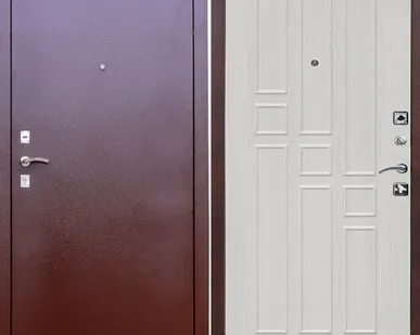 фото Дверь входная Гарда 8мм (Ferroni) металл 0,8мм/МДФ, Антик медь/Белый ясень 2050х960мм, ПРАВАЯ