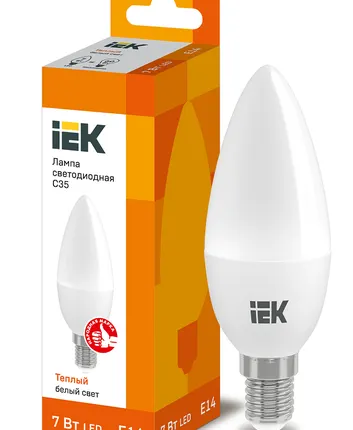 Фото №0 IEK Лампа светодиод. 7/3000/Е14/С35 свеча IEK