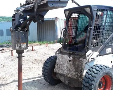 фото Закручивание винтовых свай