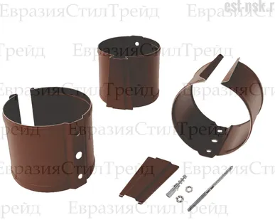 фото Кронштейн трубы на кирпич (90 мм) OSNO MATTE | RAL 8017 Коричневый шоколад
