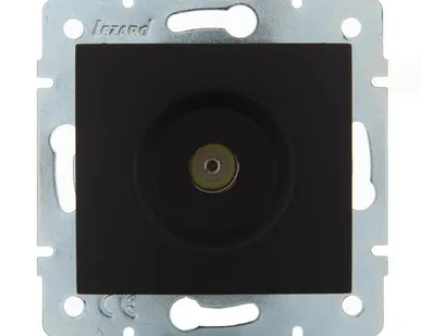 фото Механизм розетки TV СП KARINA оконечная черн. бархат LEZARD 707-4288-130