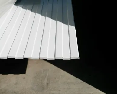 фото Профлист С-8 / белый / 0.45 мм. - RAL 9003 / Сигнальный белый - Глянцевая - с ЛКП - Первый - С-8 - Индивидуальные - Опт (от 100 листов / от 200 м.пог.)