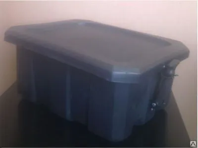 Фото №0 Контейнер пластиковый, с застегивающейся крышкой, прямоуг.