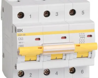 фото Выключатель автоматический ВА47-100 3Р 25А 10кА х-ка С ИЭК