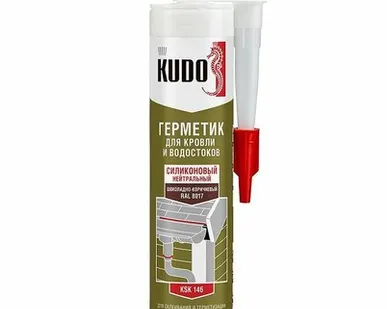 фото Герметик KUDO для кровли и водостоков коричневый 280 мл