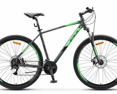 фото Горный (MTB) велосипед STELS Navigator 920 MD 29 V010 антрацитовый/зеленый 16,5" рама