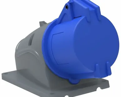 фото Розетка силовая 1-ф., 32А, 220В, IP44 (3-п, настен.) ...