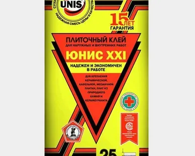 фото Юнис  ХХI клей для плитки 25кг(желт)