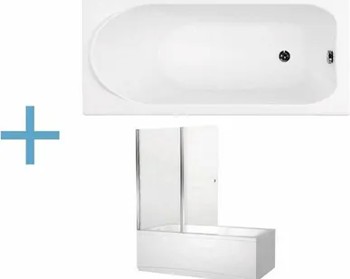 фото Акриловая ванна Aquanet Nord 160x70 (+ шторка Aquanet Alfa 4 NF6222-pivot)