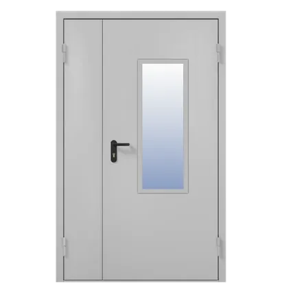 Фото №0 Специализированная двупольная дверь ДМ-2, оснащенная светопрозрачным заполнением - с порогом