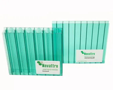 фото Поликарбонат 2100х12000х4мм (зеленый) Новаттро 0,75кг/м2