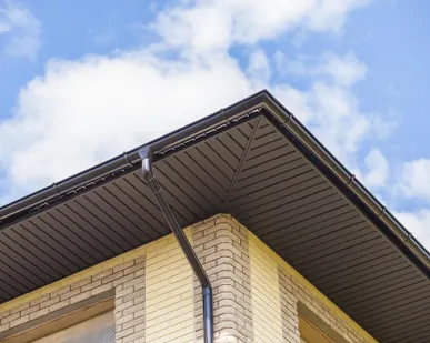 фото Софит металлический центральная перфорация 0,45 Drap ST с пленкой RR 32 темно-коричневый